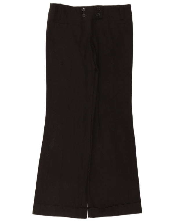 Topshop Womens Flare Casual Trousers UK 12 Medium W32 L33 Black