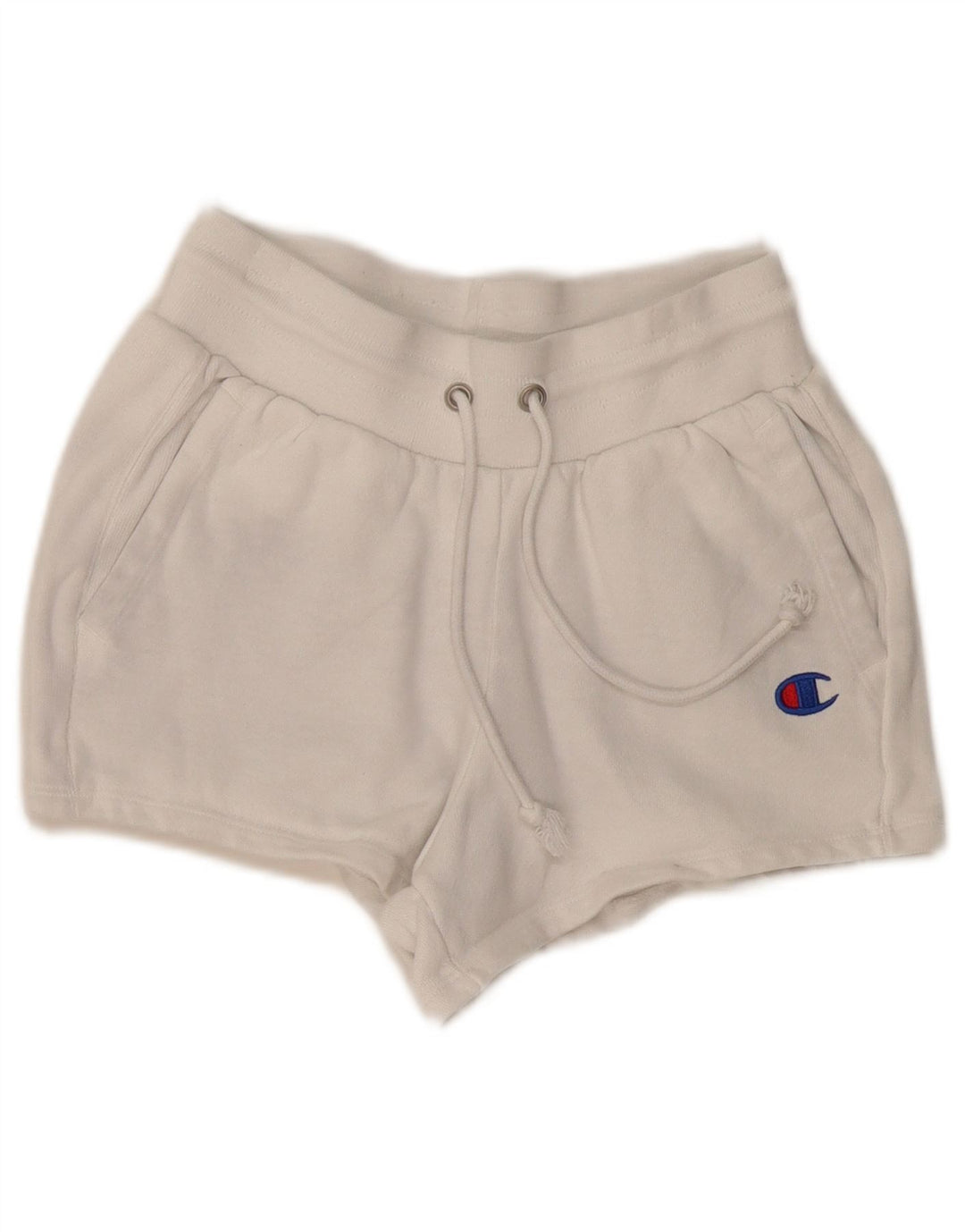 CHAMPION Womens Reverse Weave Sport Shorts UK 10 Small White Cotton