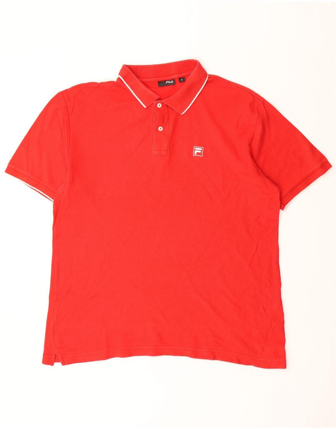 FILA Mens Polo Shirt XL Red Cotton