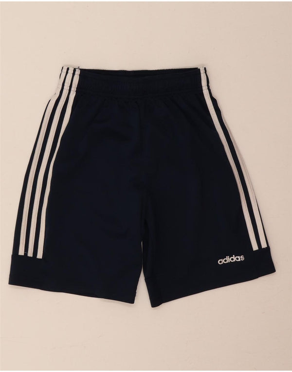 Adidas Boys Climalite Sport Shorts 13-14 Years Navy Blue Polyester