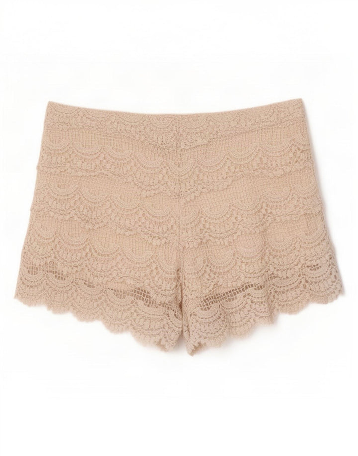 Zara Womens Crochet Hot Pants Small W26 Off White