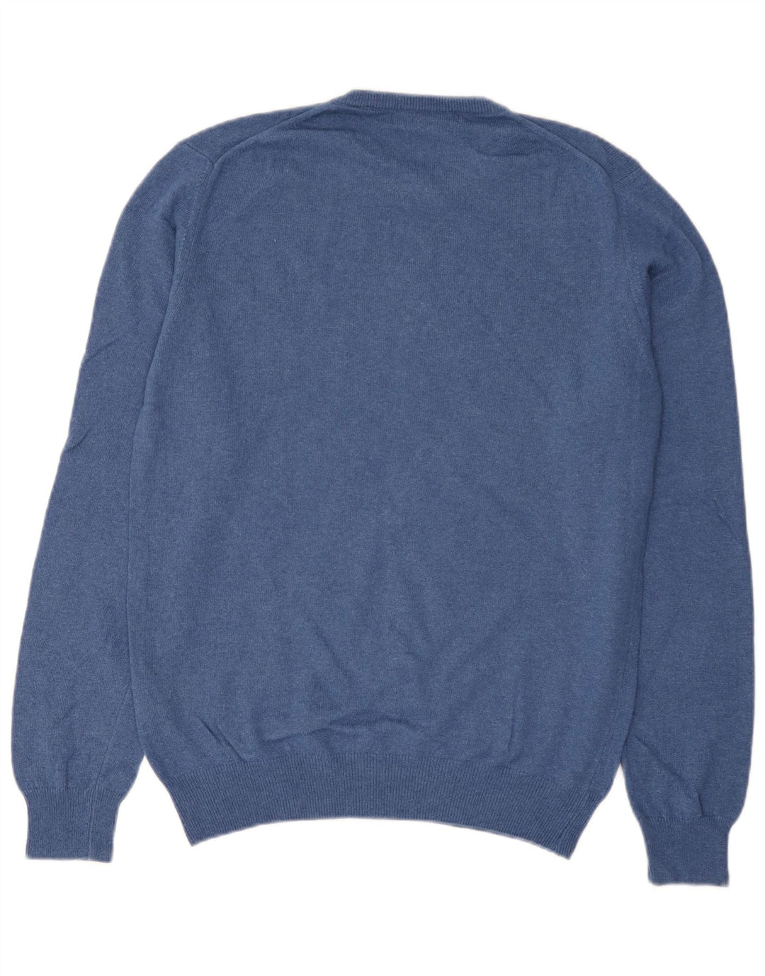 Liberto Mens Crew Neck Jumper Sweater IT 52 Large Blue Wool