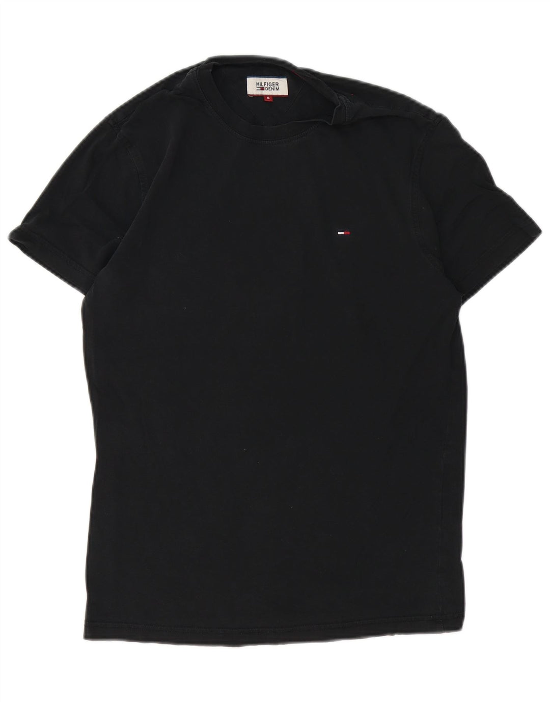 Tommy Hilfiger Mens T-Shirt Top Small Black Cotton