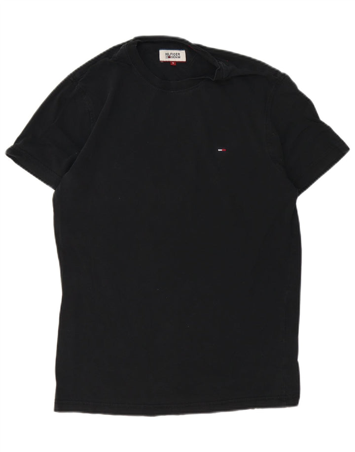 Tommy Hilfiger Mens T-Shirt Top Small Black Cotton
