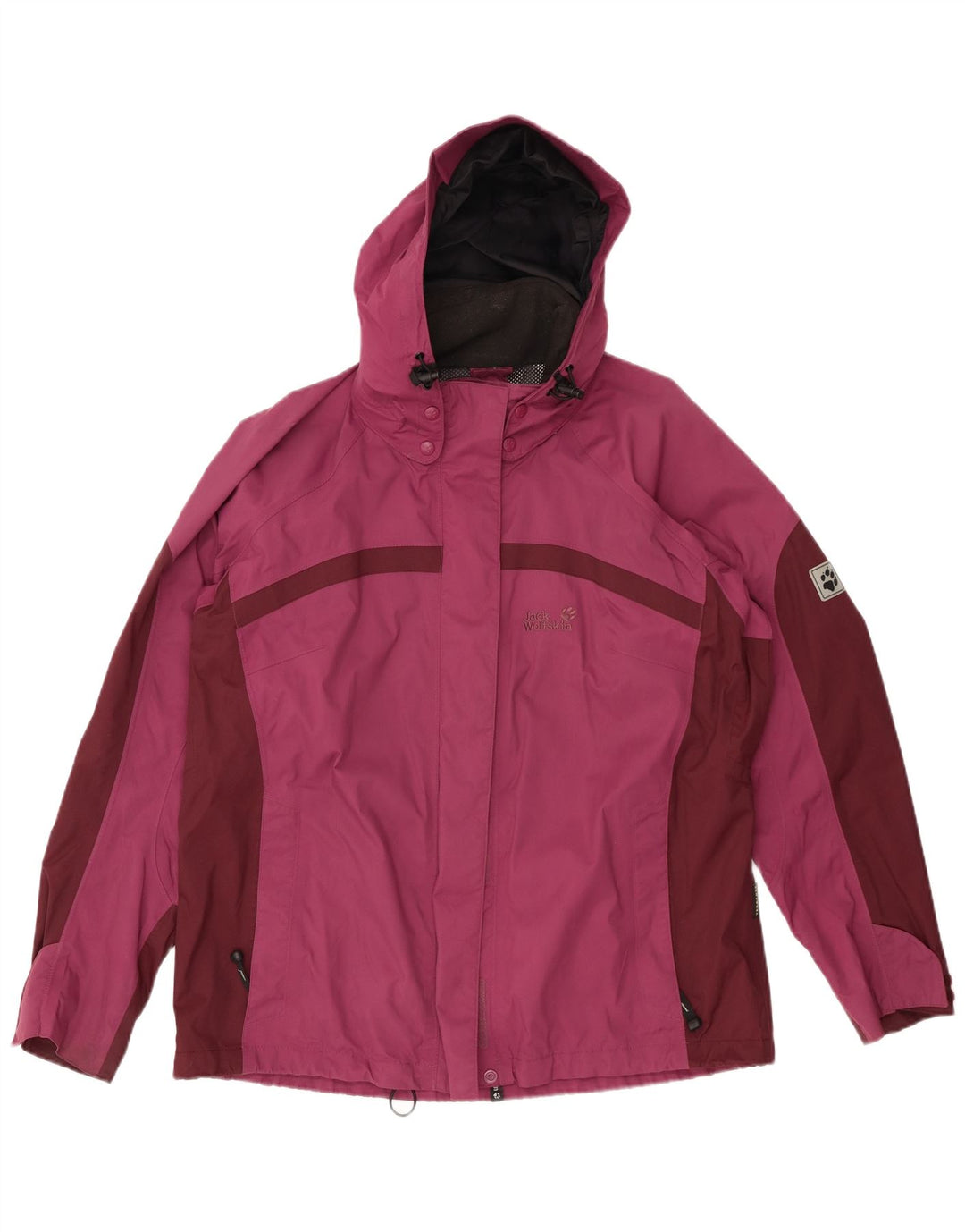 JACK WOLFSKIN Womens Oversized Rain Jacket UK 18/20 XL Burgundy