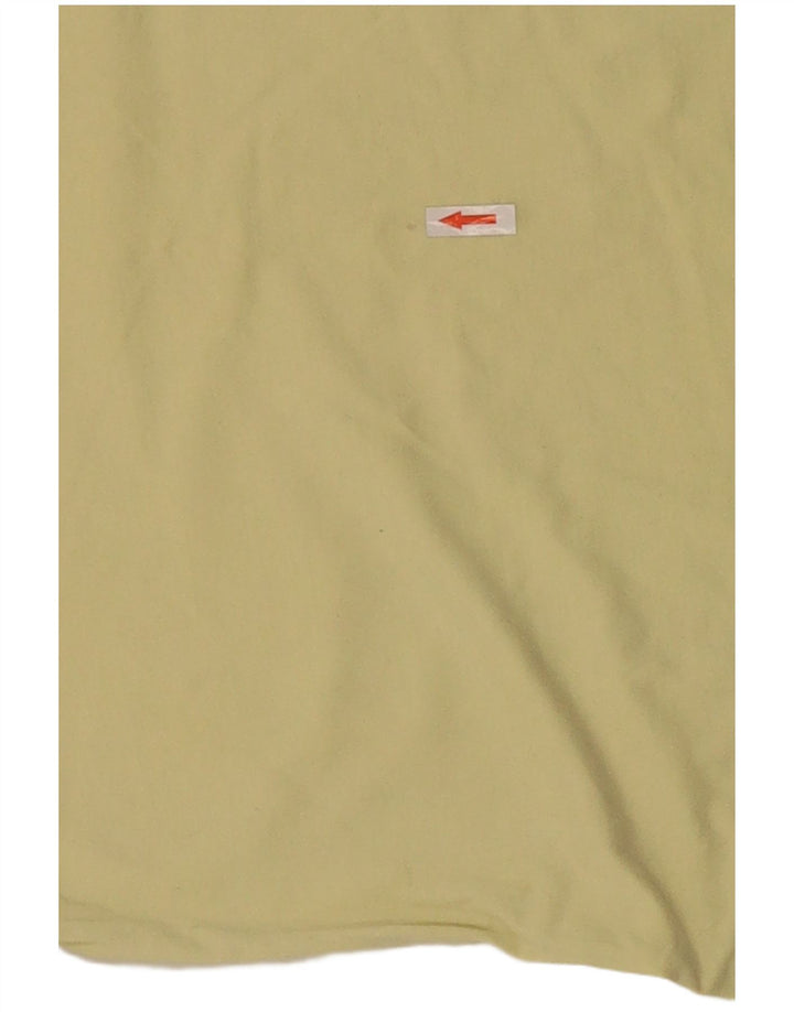 Ellesse Mens Polo Shirt Large Yellow Colourblock Cotton