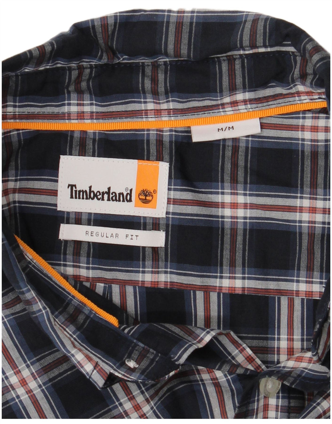 Timberland Mens Regular Fit Shirt Medium Navy Blue Check