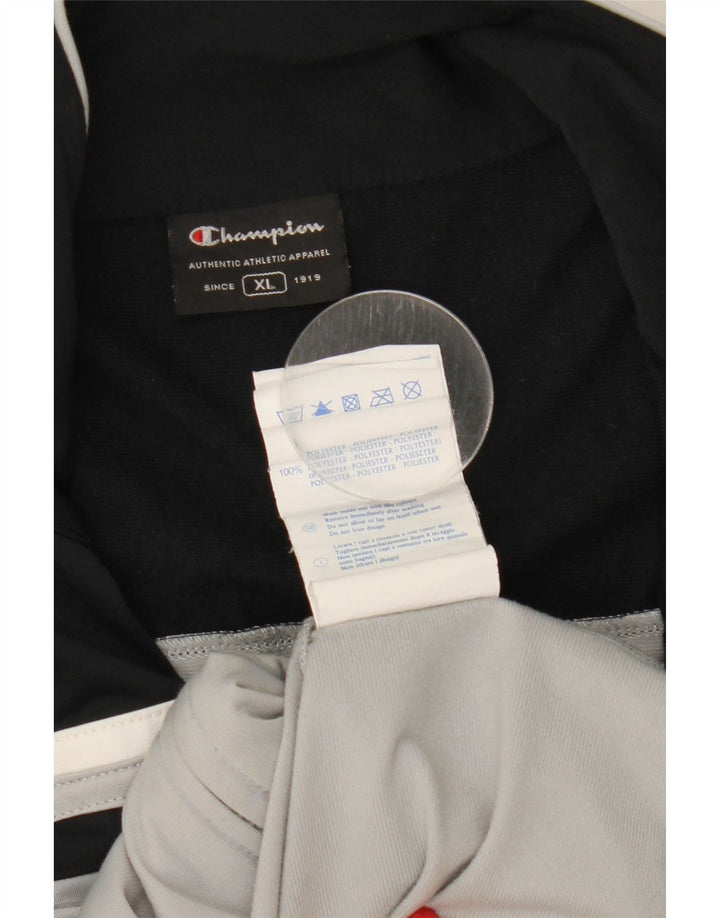 Champion Mens Tracksuit Top Jacket XL Grey Colourblock Polyester