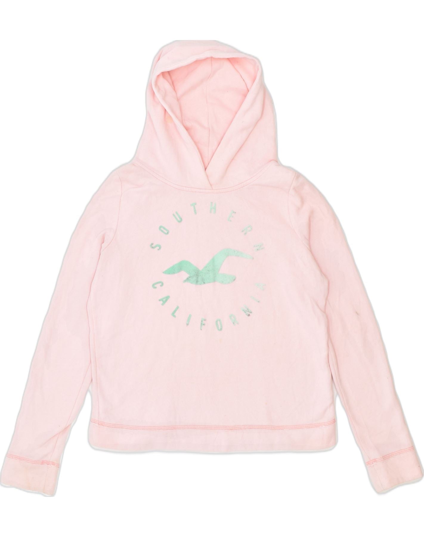 Pink and hotsell white hollister hoodie