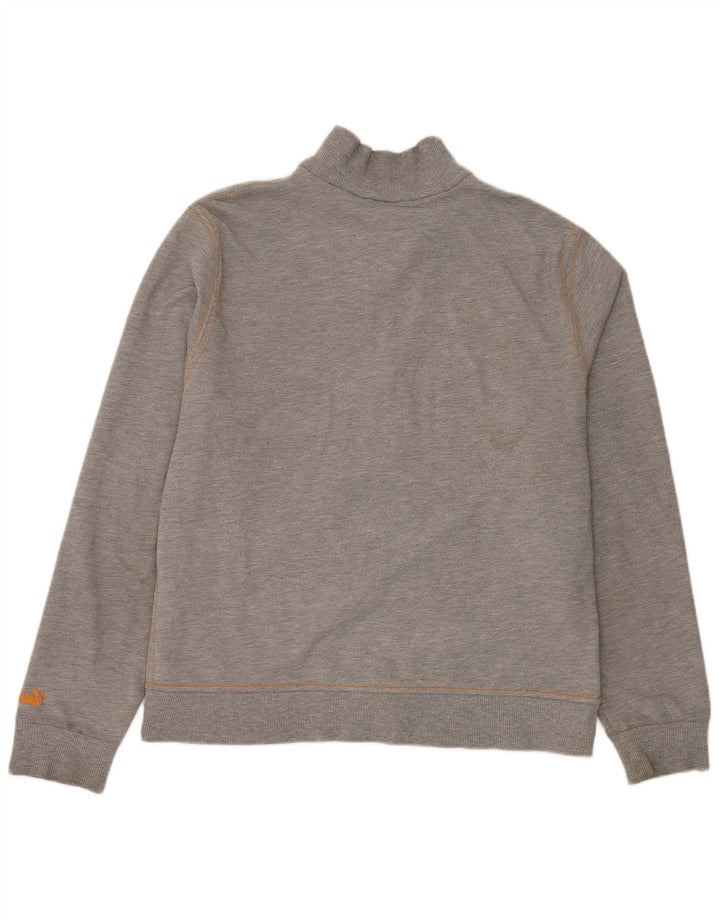 Puma Mens Tracksuit Top Jacket Large Grey Polyester