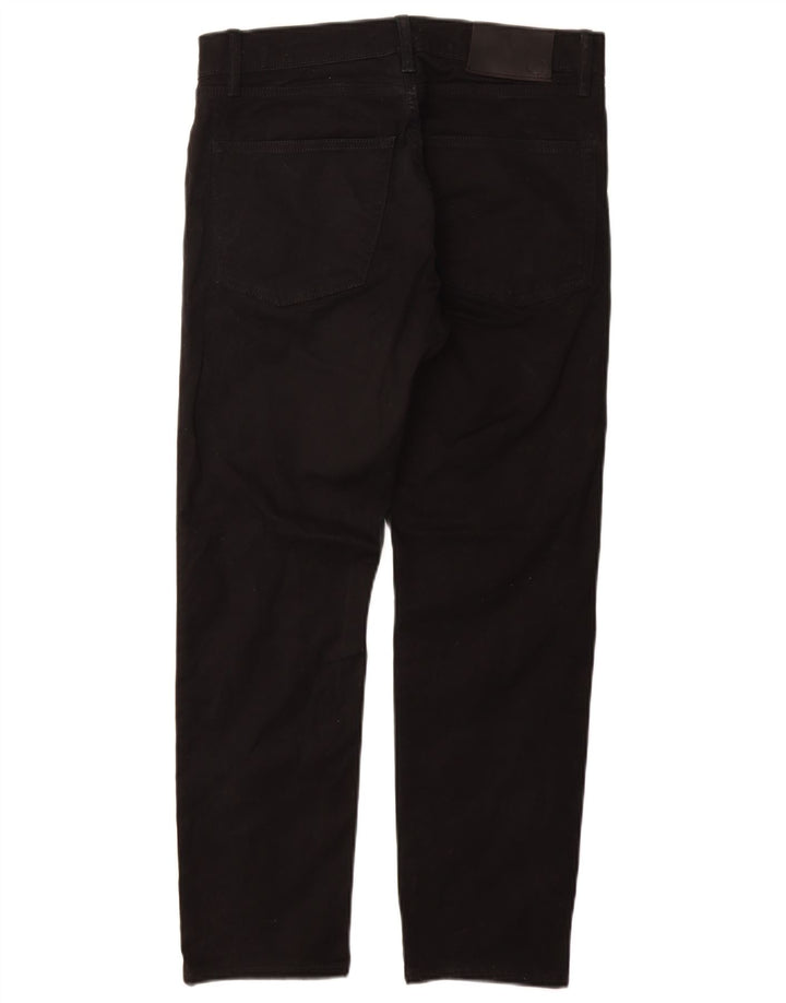 Marks & Spencer Womens Straight Casual Trousers W30 L29 Black Cotton