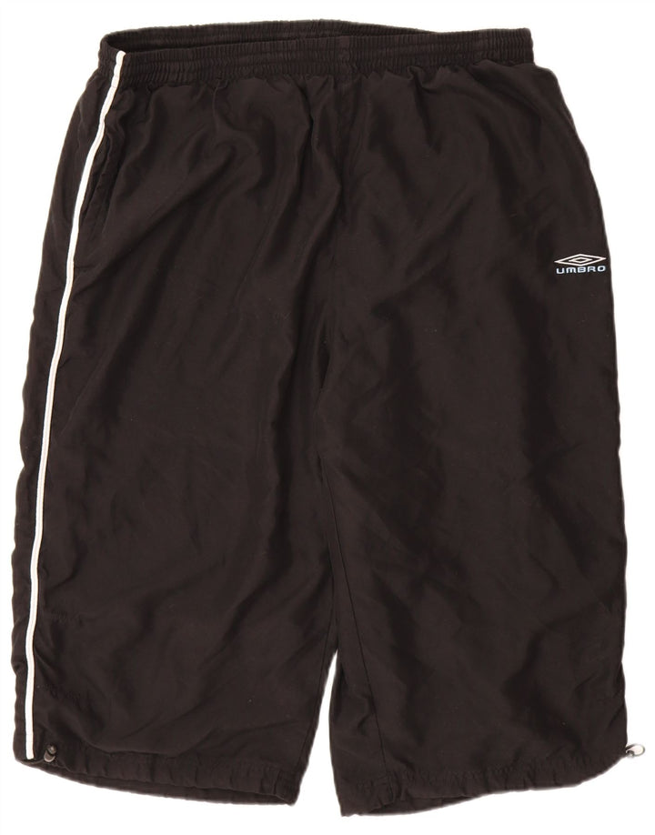 UMBRO Mens Bermuda Sport Shorts 2XL  Black Polyester