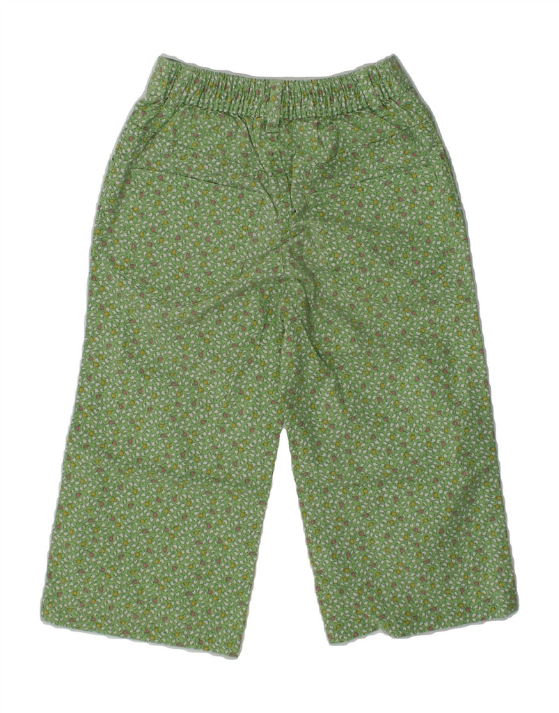 GAP Girls Wide Leg Casual Trousers 3-4 Years W20 L11  Green Floral Cotton | Vintage Gap | Thrift | Second-Hand Gap | Used Clothing | Messina Hembry 