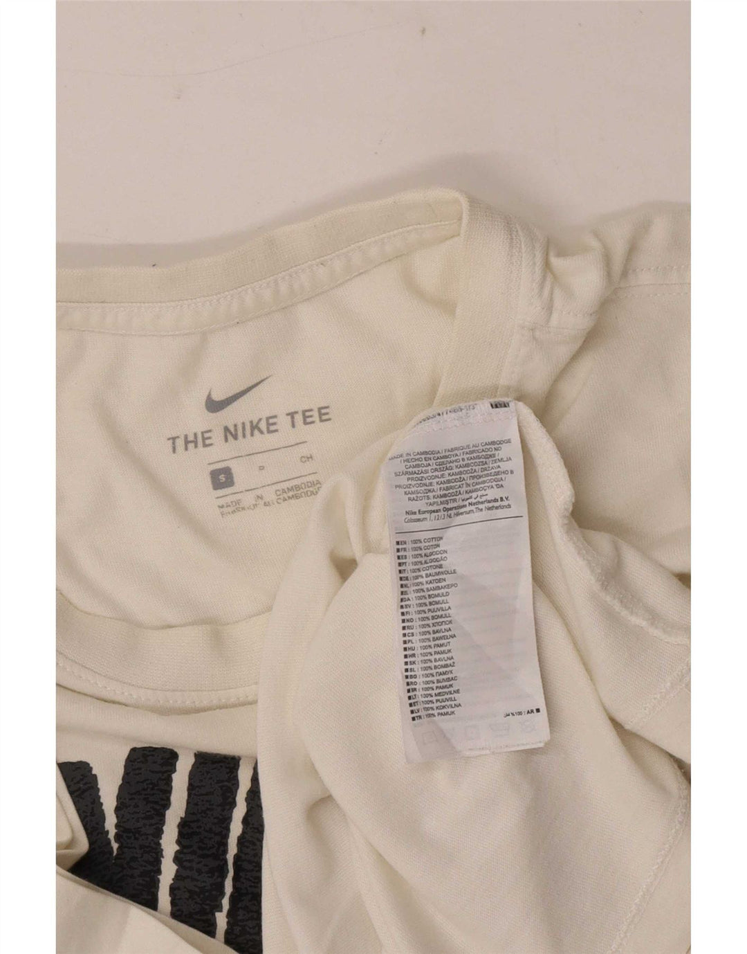Nike Mens Graphic T-Shirt Top Small White Cotton