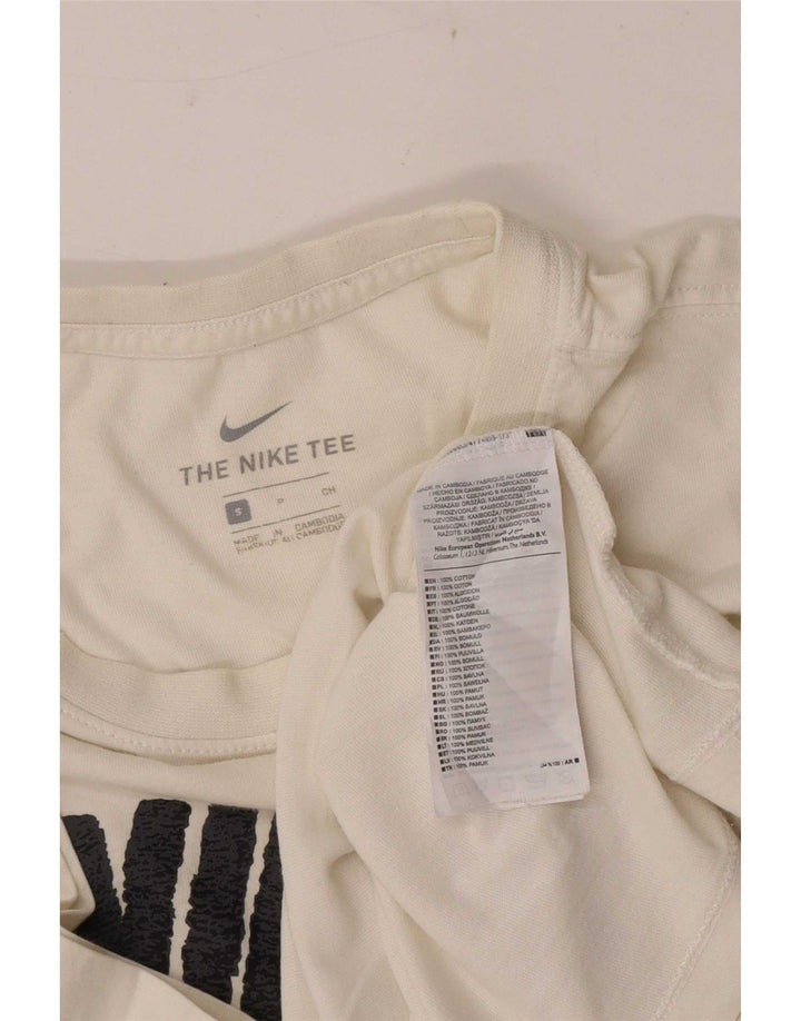 Nike Mens Graphic T-Shirt Top Small White Cotton