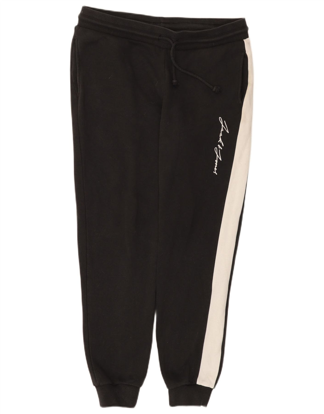 Jack & Jones Mens Tracksuit Trousers Joggers Large Black Colourblock