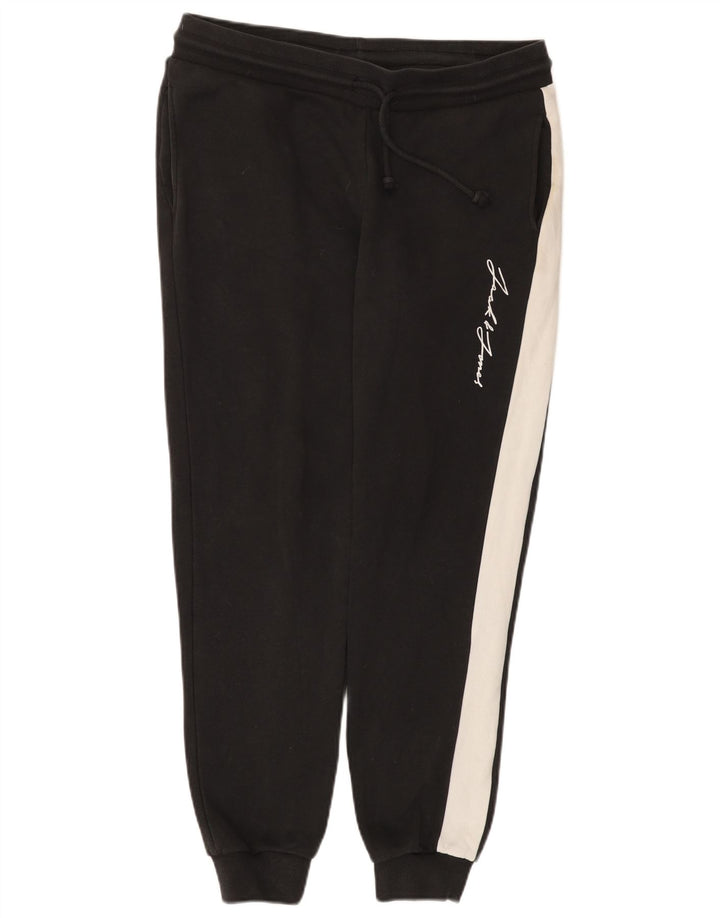 Jack & Jones Mens Tracksuit Trousers Joggers Large Black Colourblock