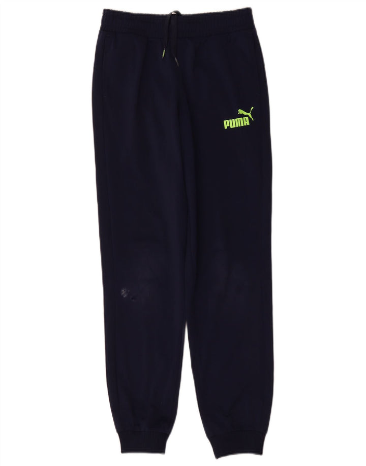 Puma Boys Tracksuit Trousers Joggers 11-12 Years  Navy Blue Polyester