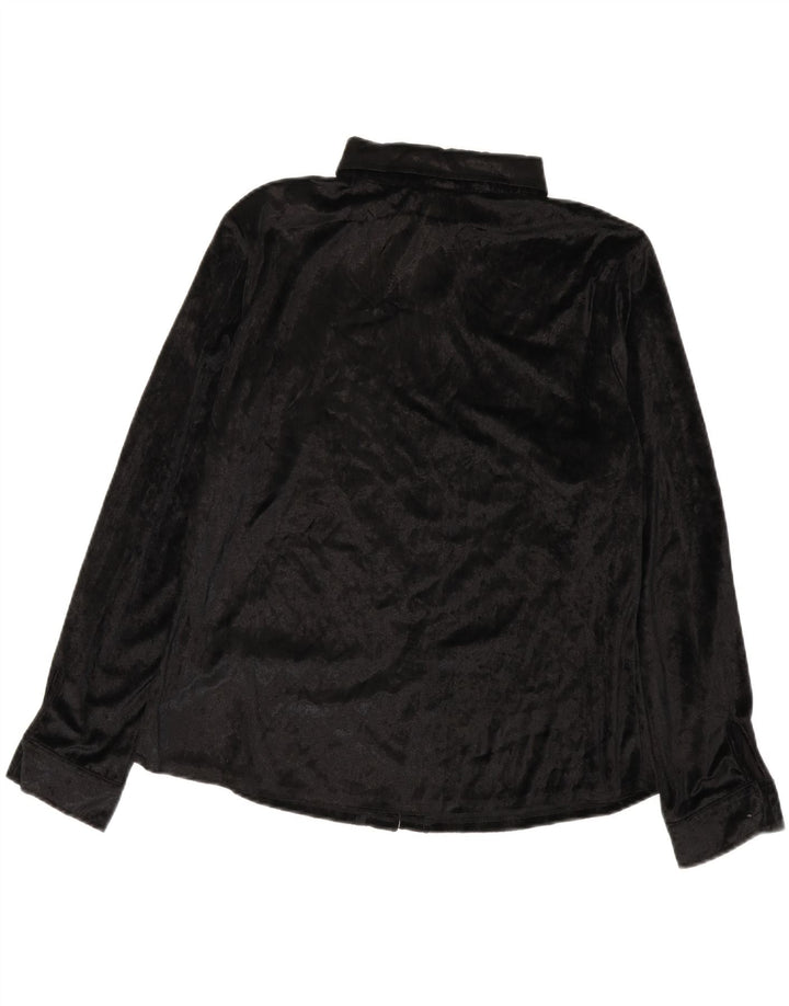 Trend Womens Shirt Blouse UK 20 2XL Black Polyester