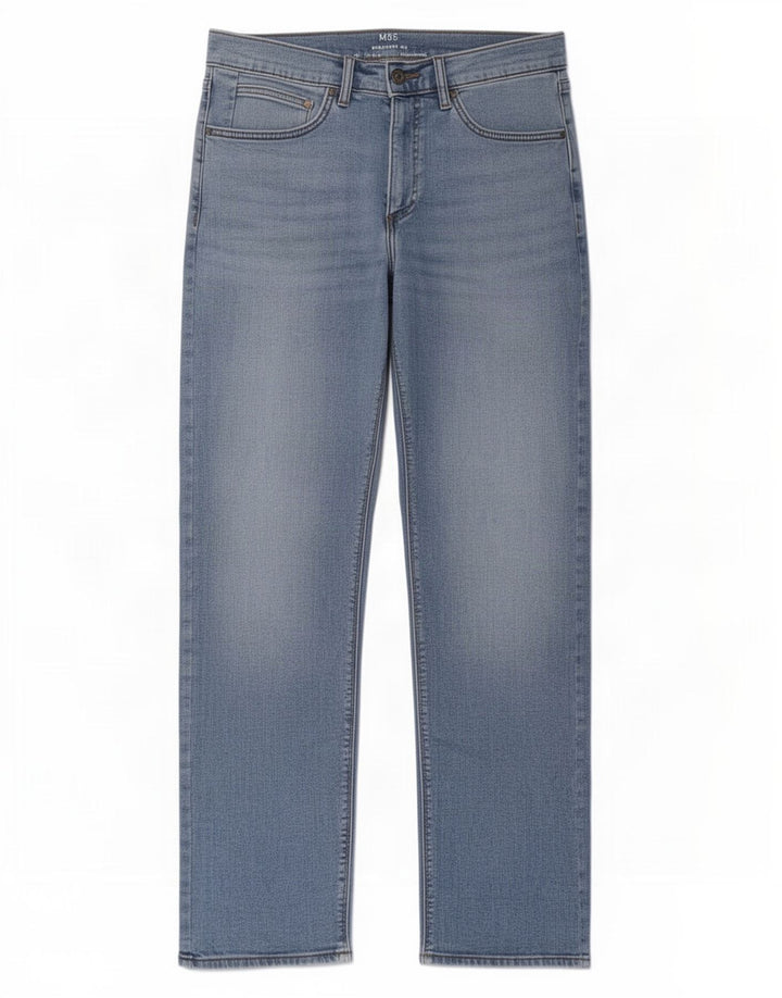 Marks & Spencer Mens Straight Jeans W32 L31 Blue Cotton
