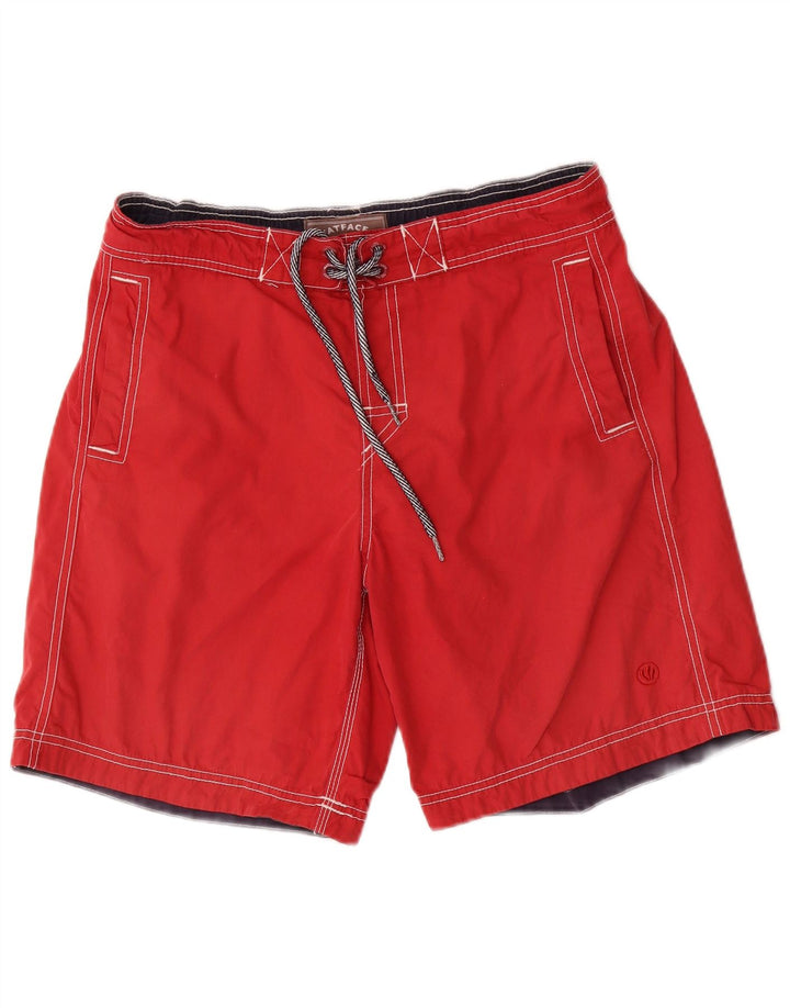 Fat Face Mens Swimming Shorts Medium  Red Cotton