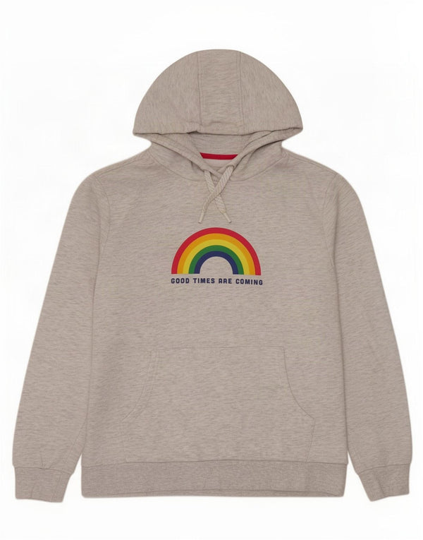 Mountain Warehouse Womens Graphic Hoodie Jumper UK 12 Medium Grey Flecked
