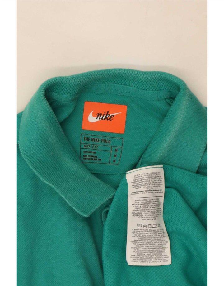 Nike Mens Dri Fit Polo Shirt Medium Green Cotton