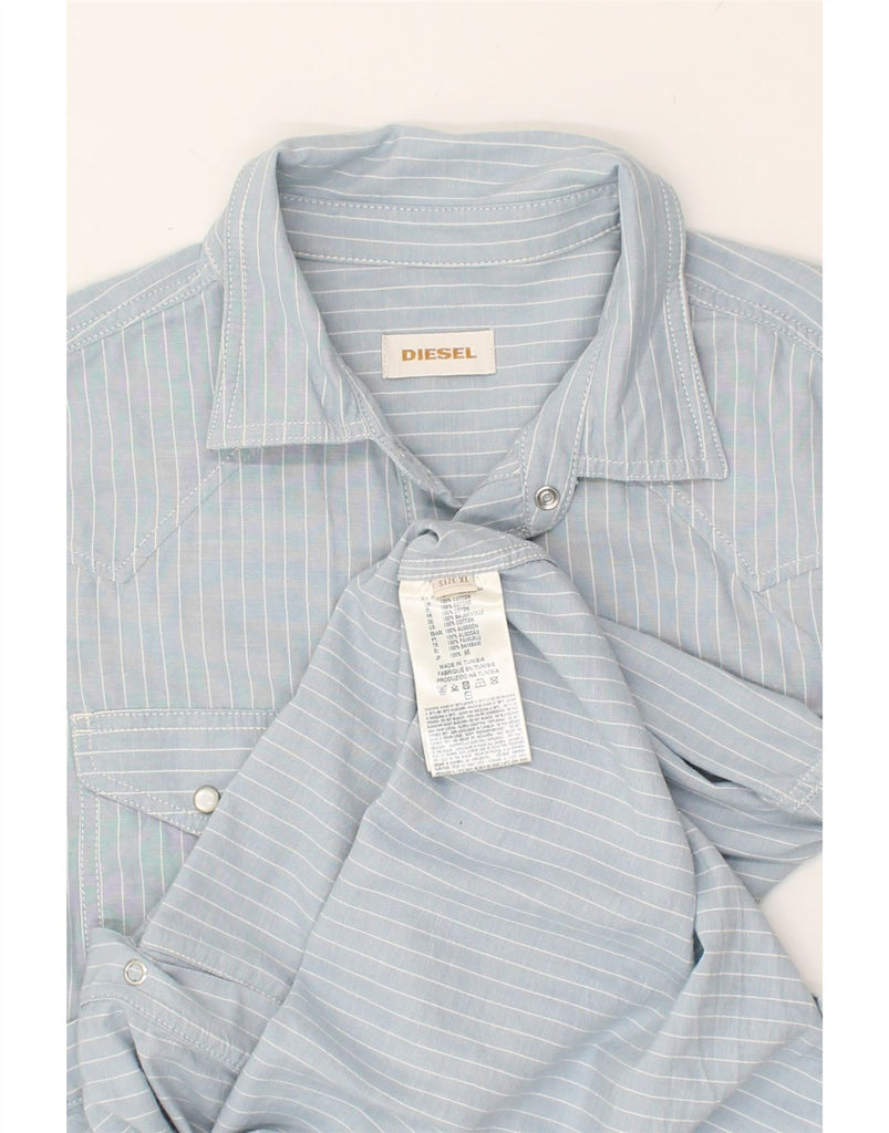 DIESEL Mens Shirt XL Blue Striped Cotton | Vintage Diesel | Thrift | Second-Hand Diesel | Used Clothing | Messina Hembry 