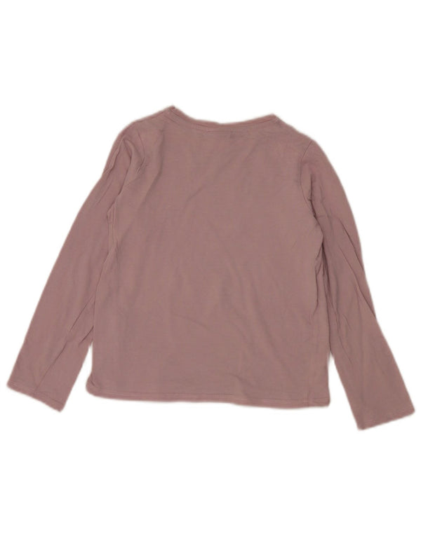 Zara Girls Top Long Sleeve 8-9 Years Pink Cotton