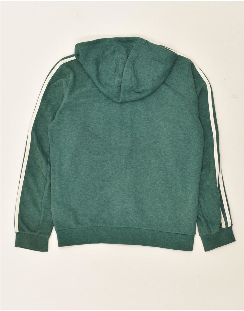 ADIDAS Boys Graphic Zip Hoodie Sweater 11-12 Years Green Cotton | Vintage Adidas | Thrift | Second-Hand Adidas | Used Clothing | Messina Hembry 