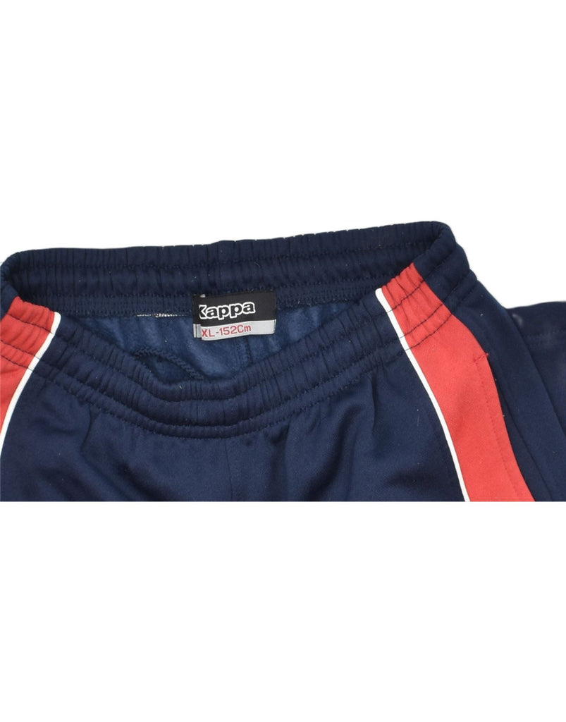 KAPPA Boys Tracksuit Trousers 11-12 Years XL Navy Blue Colourblock | Vintage | Thrift | Second-Hand | Used Clothing | Messina Hembry 