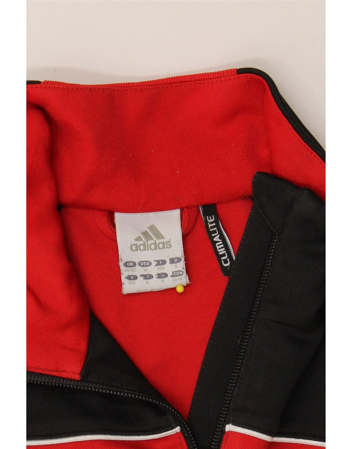 ADIDAS Mens Graphic Pullover Tracksuit Top UK 40/42 Medium Red Vintage Adidas and Second-Hand Adidas from Messina Hembry 