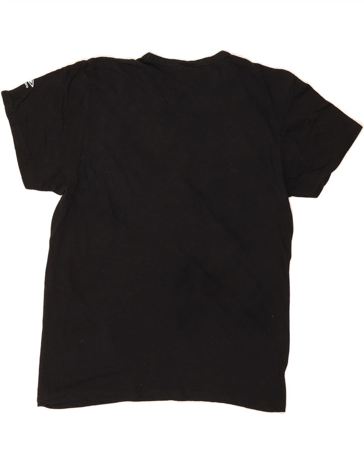 UMBRO Womens T-Shirt Top UK 14 Large Black Cotton Vintage Umbro and Second-Hand Umbro from Messina Hembry 