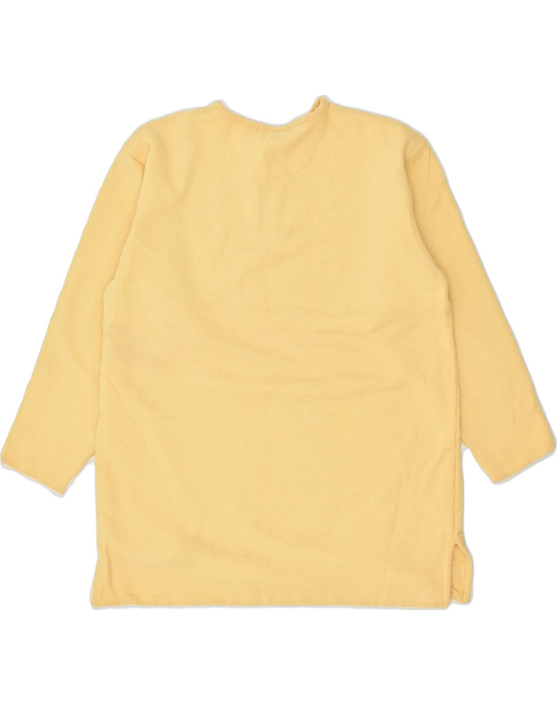 EDDIE BAUER Womens Oversized Sweatshirt Jumper UK 10 Small Yellow Cotton | Vintage Eddie Bauer | Thrift | Second-Hand Eddie Bauer | Used Clothing | Messina Hembry 