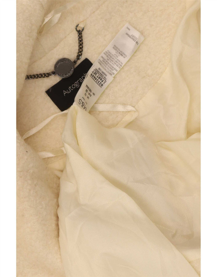 Marks & Spencer Womens Oversized Overcoat UK 10 Small Beige Wool