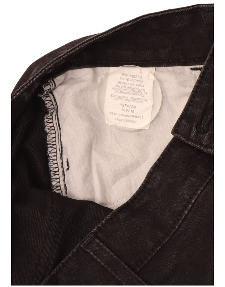 LEE Womens Riders Bootcut Jeans US 18 2XL W36 L31 Black Cotton