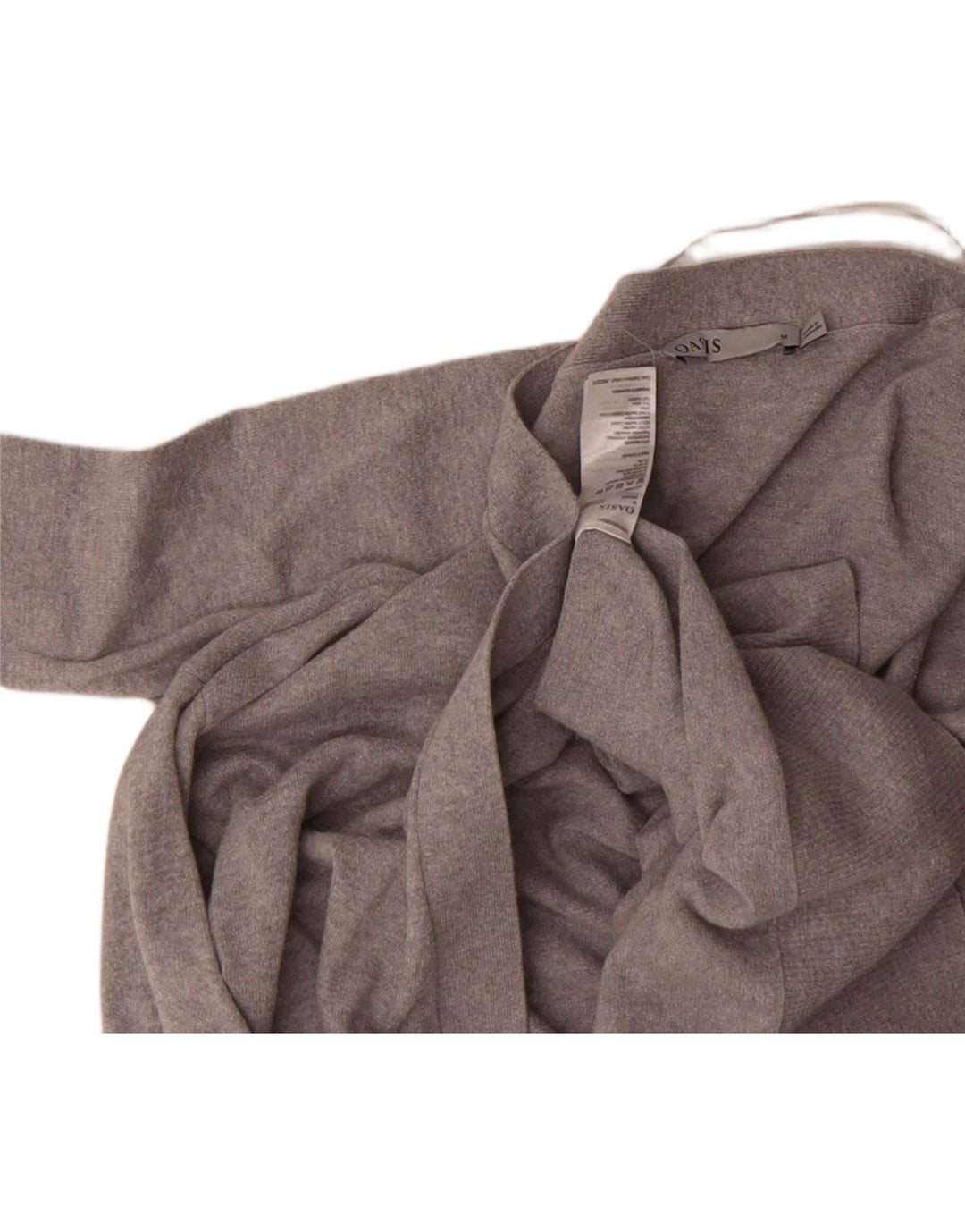 OASIS Womens Open Cardigan Sweater UK 14 Medium Grey Cotton Vintage Oasis and Second-Hand Oasis from Messina Hembry 