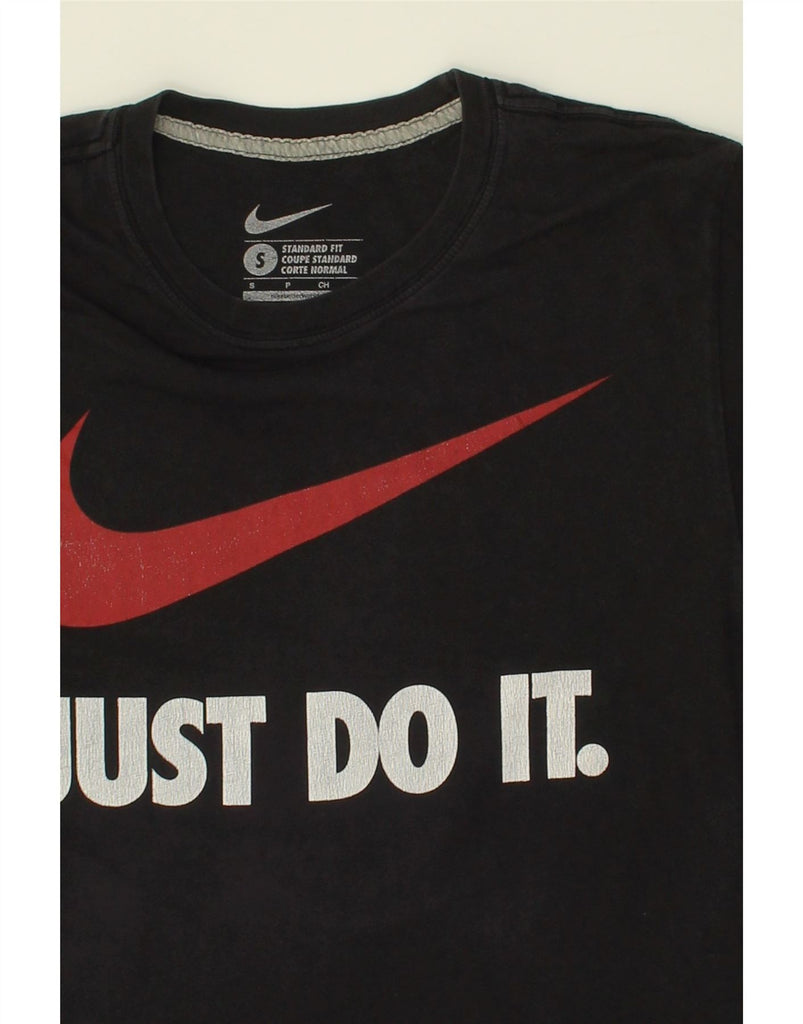 NIKE Womens Standard Fit Graphic T-Shirt Top UK 10 Small Black Cotton | Vintage Nike | Thrift | Second-Hand Nike | Used Clothing | Messina Hembry 