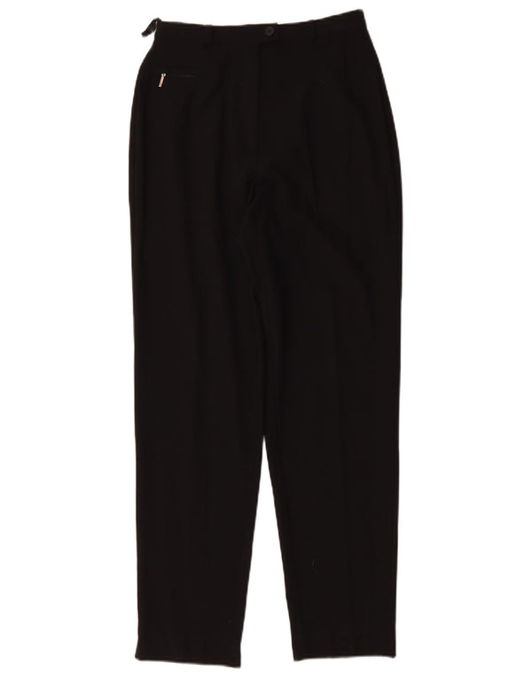 Marks & Spencer Womens Tapered Suit Trousers UK 8 Small W26 L27 Black