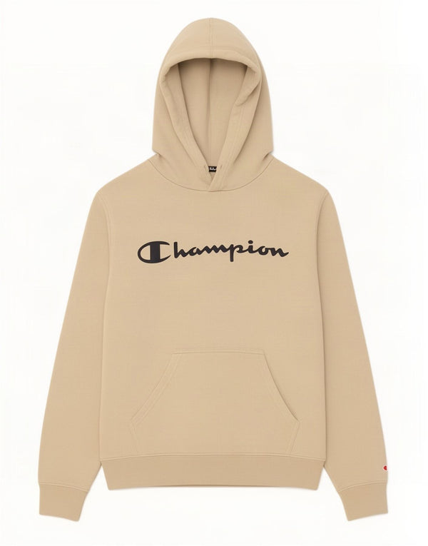 Champion Mens Graphic Hoodie Jumper Small Beige