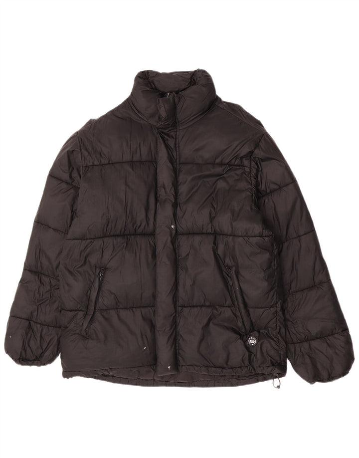 Zara Mens Padded Jacket UK 38 Medium Black Polyamide