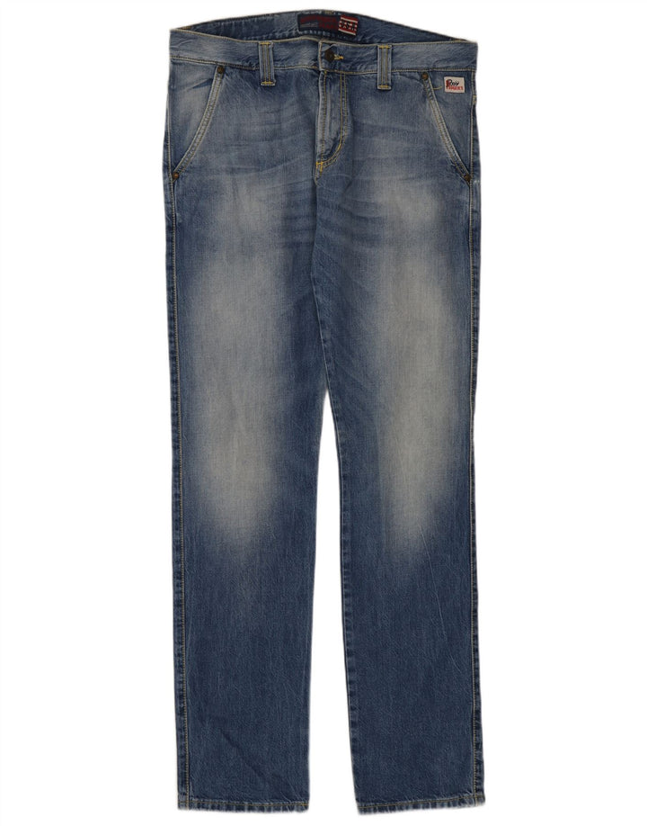 Roy Rogers Mens Straight Jeans IT 48 Medium W34 L35 Blue Cotton