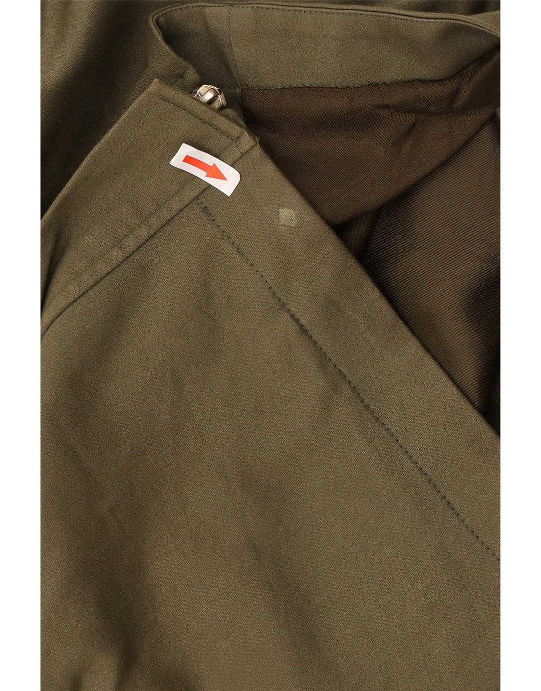 Reiss Womens Hooded Oversized Parka Jacket UK 8 Small Khaki Cotton
