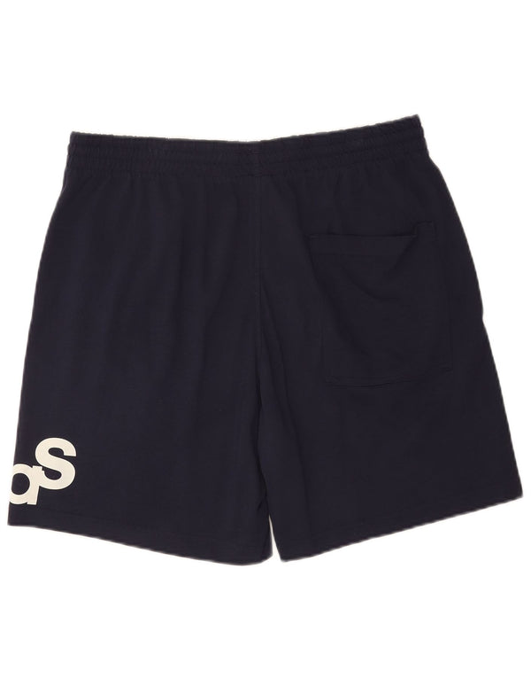 Adidas Mens Graphic Sport Shorts Large  Navy Blue Cotton