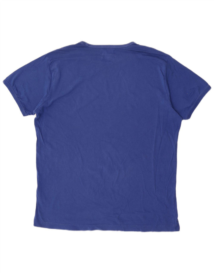 Diesel Mens Regular Fit Graphic T-Shirt Top XL Blue