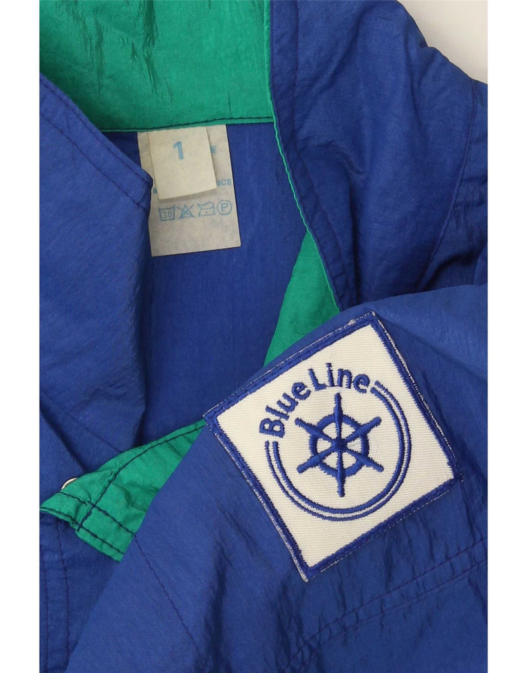 Vintage Mens Pullover Tracksuit Top Jacket XL Blue Colourblock Polyamide