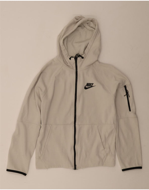 Nike Mens Zip Hoodie Sweater Small Grey Cotton