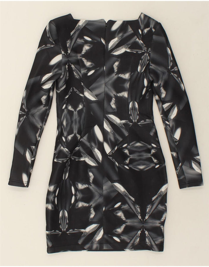 COAST Womens Abstract Pattern Long Sleeve Bodycon Dress UK 10 Small Black Vintage Coast and Second-Hand Coast from Messina Hembry 