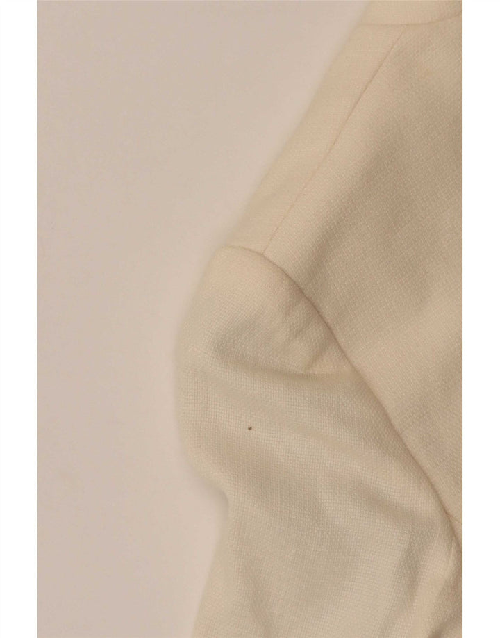 L.K. Bennett Womens 3/4 Sleeve Blazer Jacket UK 12 Medium  Beige Linen