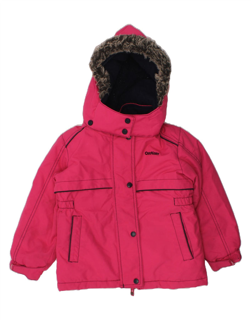 OSH KOSH Girls Hooded Padded Jacket 3-4 Years Pink Polyester | Vintage Osh Kosh | Thrift | Second-Hand Osh Kosh | Used Clothing | Messina Hembry 